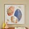 Multi Colored Canvas Handmade Overlapping Circle Abstract Framed Wall Art with Gold Frame and Gold Foil Detailing 37" x 1" x 37"